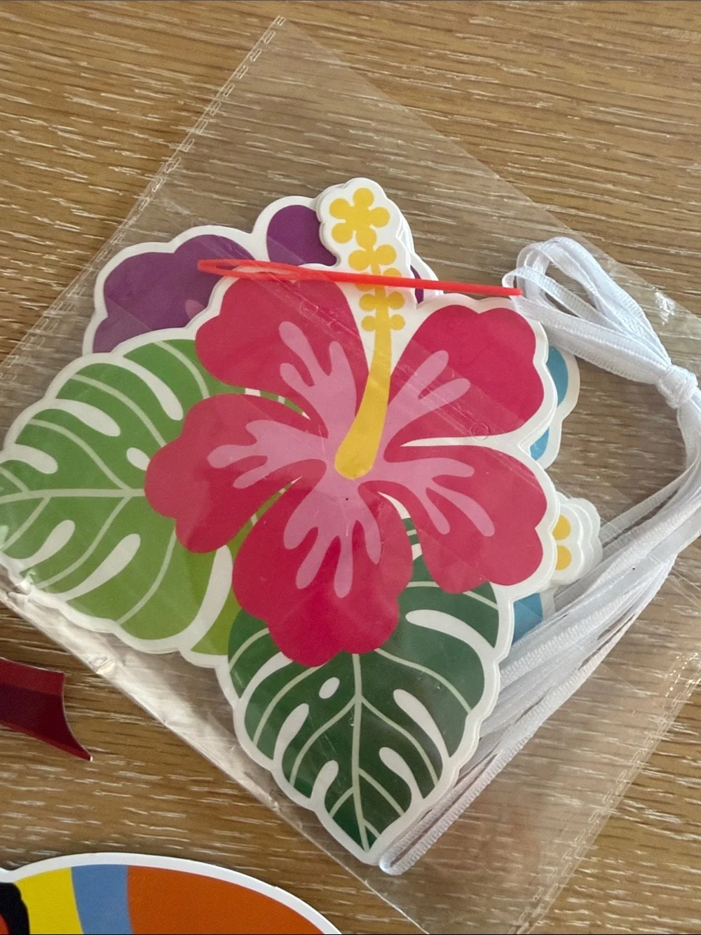 Tropical Birds and Flower Banner Hawaiian Luau Hula Party Decorations